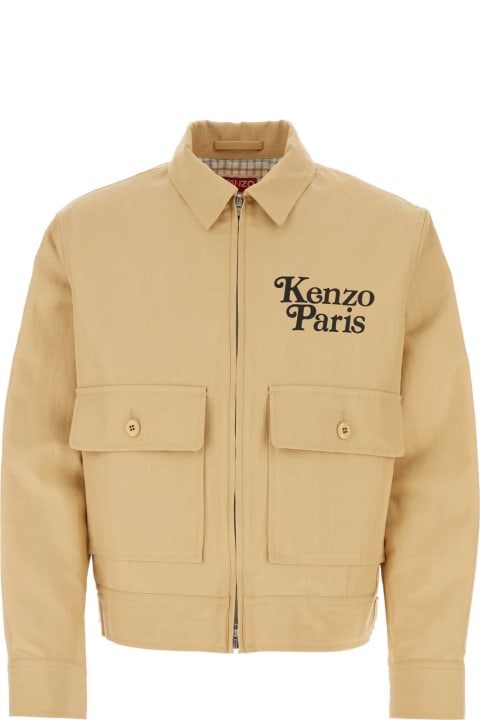 Kenzo Men Kenzo Beige Cotton Blend Jacket