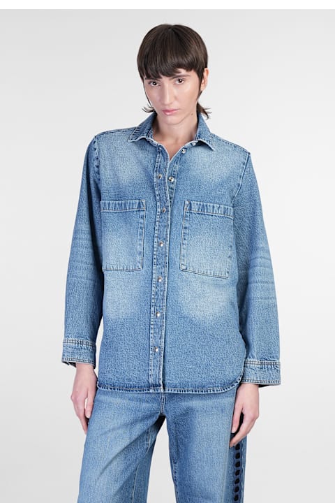 IRO معاطف وجواكت لـ السيدات IRO Lydie Denim Jackets In Blue Cotton
