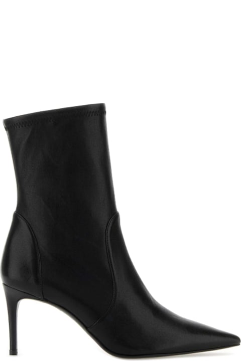 Homeware Stuart Weitzman Black Leather Stuart Power Ankle Boots