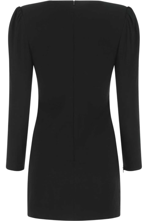Clothing for Women Saint Laurent Black Crepe Mini Dress