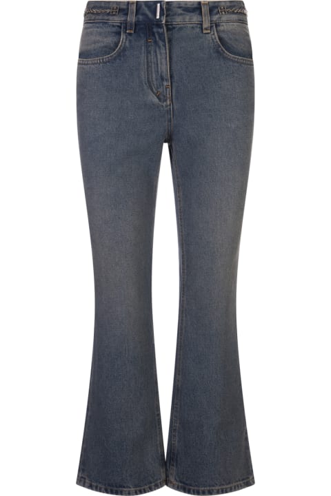 ウィメンズ Givenchyのデニム Givenchy Medium Blue Denim Jeans With Boot Cut