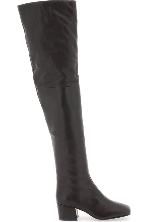 Lemaire Boots for Women Lemaire Leather Cuissardes Boots