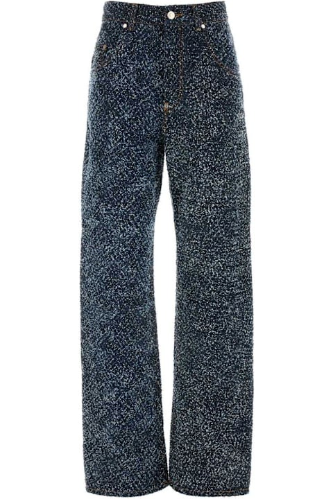 High-waist Denim Boucl Jeans