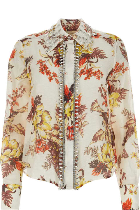 ウィメンズ Zimmermannのトップス Zimmermann Printed Linen Blend Matchmaker Tropical Shirt