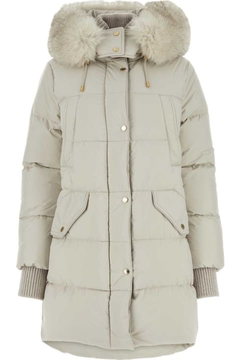 Coats & Jackets for Women Moorer Ivory Polyester Down Jacket