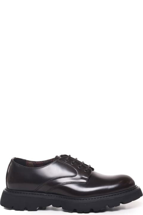 Fashion for Men Doucal's Black Leather Lace-up Shoes With Laces