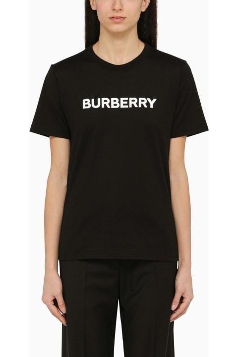 Fashion for Women Burberry Black Crew-neck T-shirt With Logo