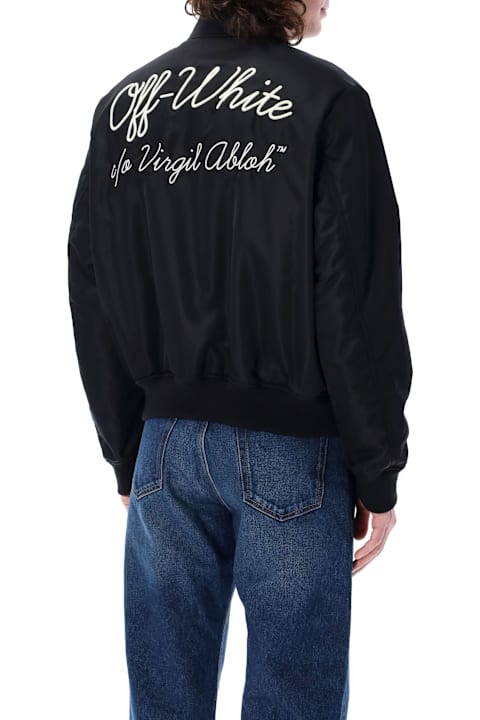 Homeware Off-White Script Varsity Jacket