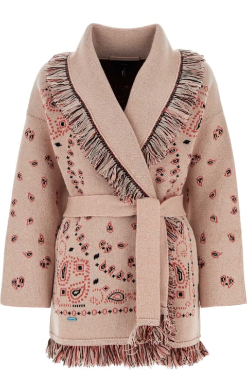 Alanui Coats & Jackets for Women Alanui Embroidered Cashmere Bandana Jacquard Cardigan
