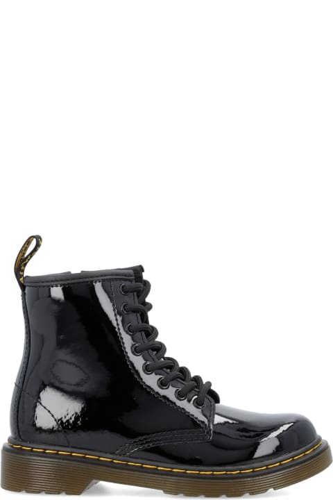 Patent Leather Lace-up Boots