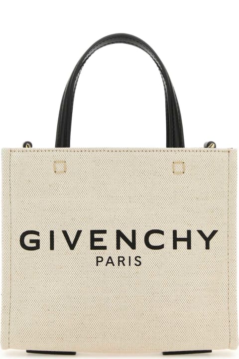 ウィメンズ新着アイテム Givenchy Sand Canvas Mini G-tote Handbag