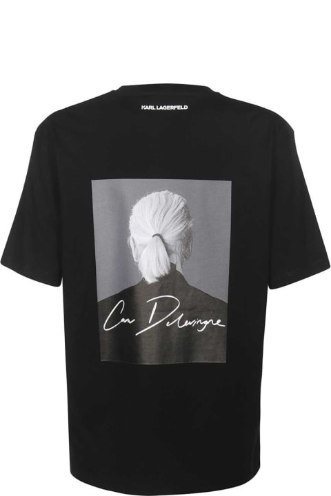 Karl Lagerfeld Women Karl Lagerfeld Printed Cotton T-shirt