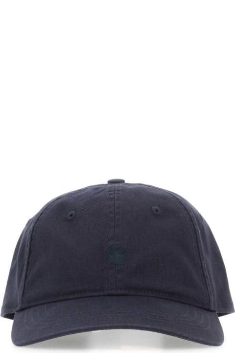 Hats for Women Carhartt Navy Blue Cotton Madison Logo Cap