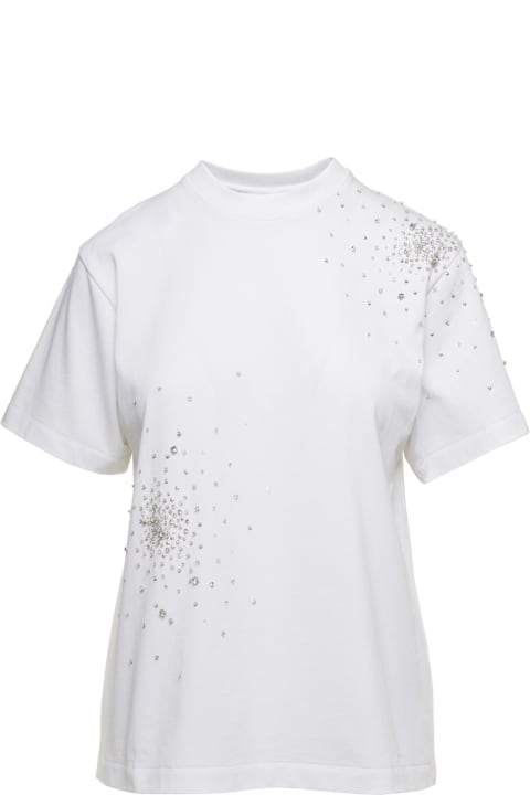 Des Phemmes Topwear for Women Des Phemmes Splash Embroidery T Shirt