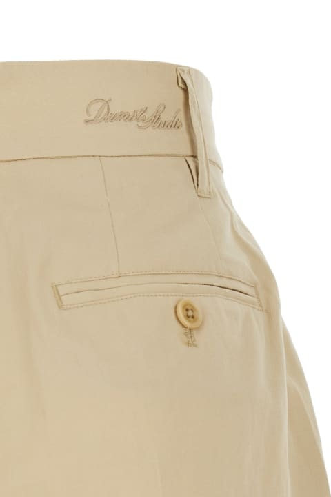 ウィメンズ Dunstのパンツ＆ショーツ Dunst Beige Bermuda Shorts With Pinces In Cotton And Linen Woman