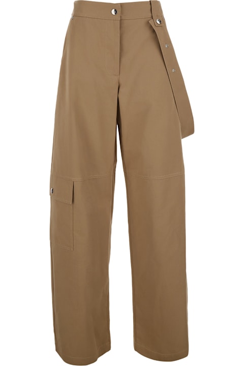 MSGM for Kids MSGM Pants - Beige Pants With Elastic Waist - Cotton - Men