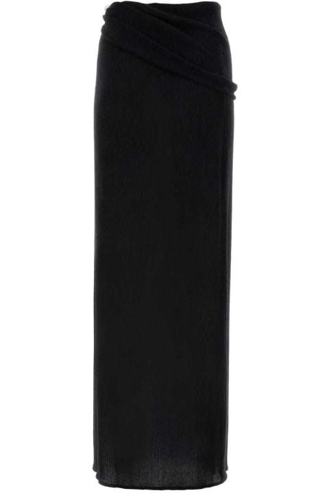 Fashion for Women Magda Butrym Black Stretch Lyocell Blend Skirt