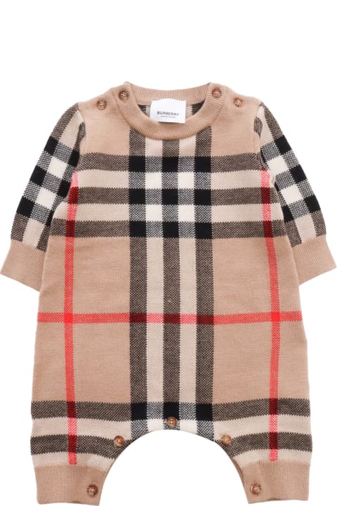 Sale for Baby Girls Burberry Vintage Check Romper