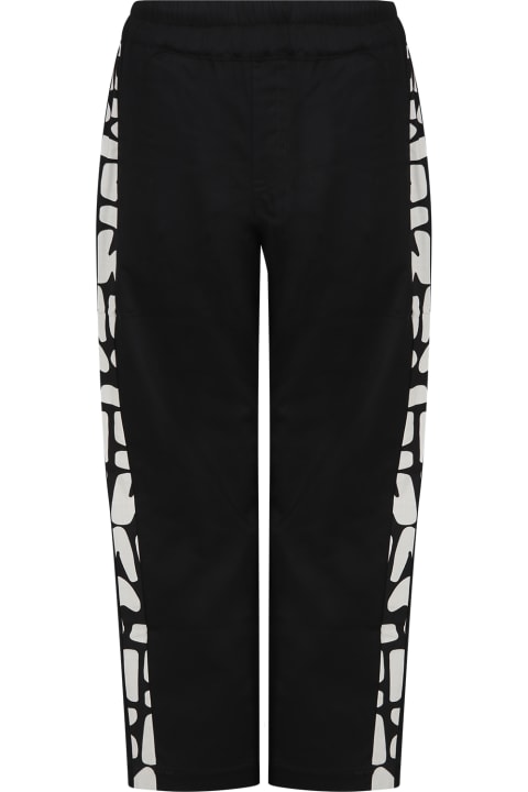 MSGM Bottoms for Women MSGM Black Trousers For Boy With Logo