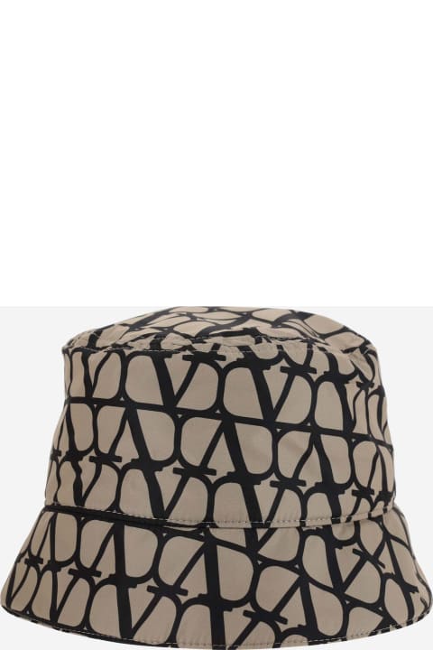 メンズ Valentino Garavaniの帽子 Valentino Garavani Nylon Iconographe Bucket Toile Hat