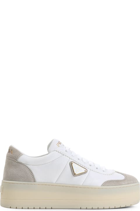 Prada Sneakers for Women Prada White Nappa Leather Sneakers