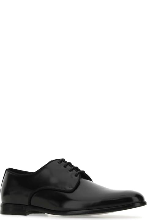 Fashion for Women Dolce & Gabbana Black Leather Lace-up Shoes