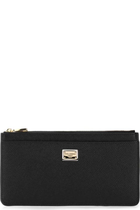 Accessories for Women Dolce & Gabbana Black Leather Card Holder