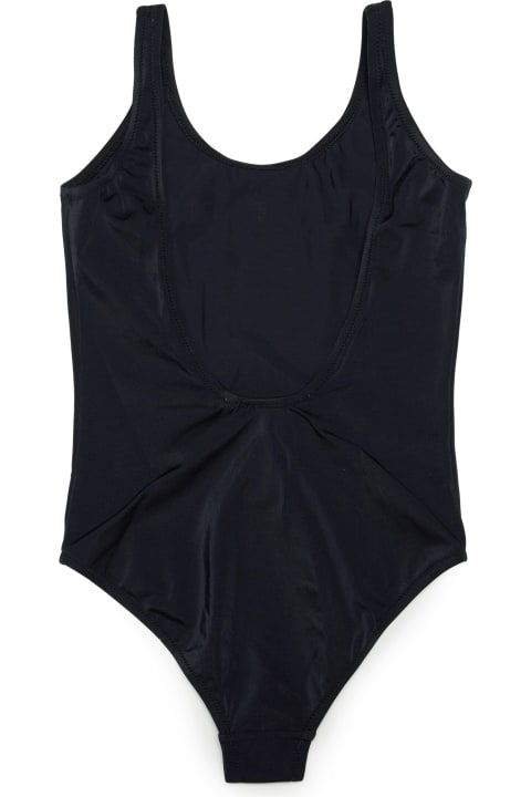 Marni Swimwear for Girls Marni Mm9f Swimsuit Marni Black One-piece Swimming Costume In Lycra With Logo