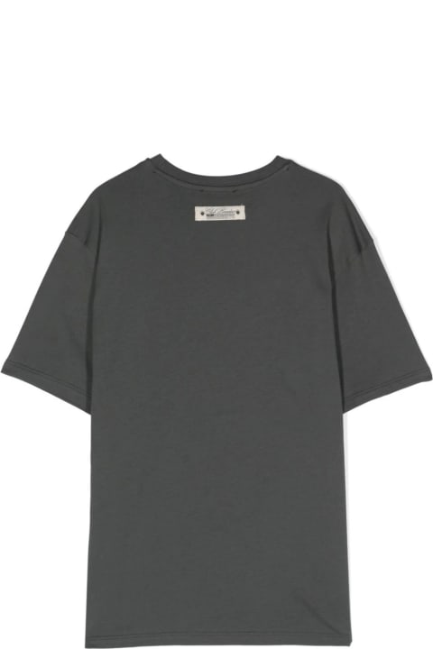 MSGM T-Shirts & Polo Shirts for Boys MSGM Grey T-shirt With Arched Logo