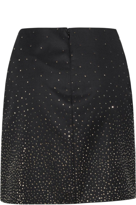 Skirts for Women Off-White Embellished Pleated Skirt