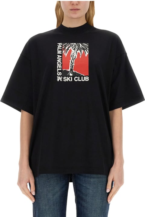 Palm Angels Topwear for Women Palm Angels Palm Soft Fit T-shirt Ski Club