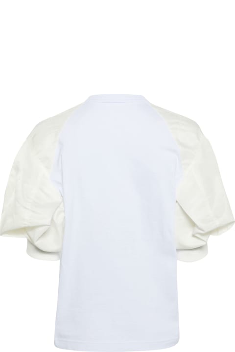 Sacai Women Sacai Nylon Twill X Cotton Jersey T-shirt