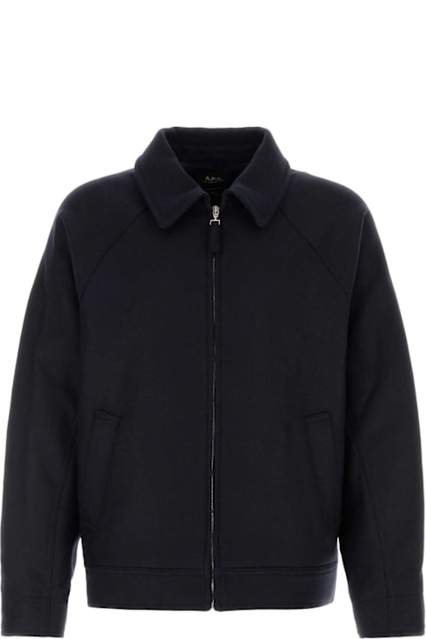 Homeware A.P.C. Midnight Blue Wool Blend Jacket
