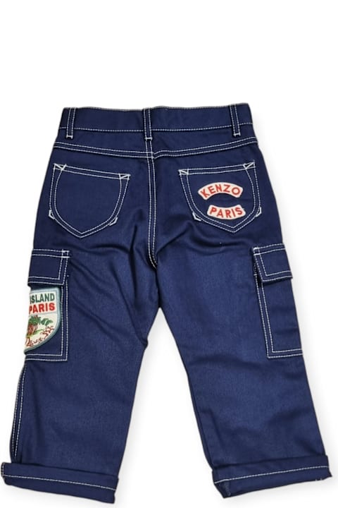 Kenzo Bottoms for Girls Kenzo Kenzo Tour Stitched Cargo Jeans