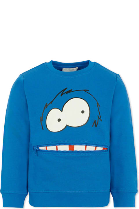 Homeware Stella McCartney Kids Sweat-shirt Bleu Pour Garçon Avec Monster