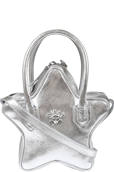 Young Versace Accessories & Gifts for Boys Young Versace Silver Bag For Girl With Medusa