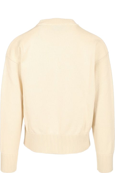 آخر صيحات الموضة من القسم الرجالي Ami Alexandre Mattiussi Sweater With Embroidered Logo