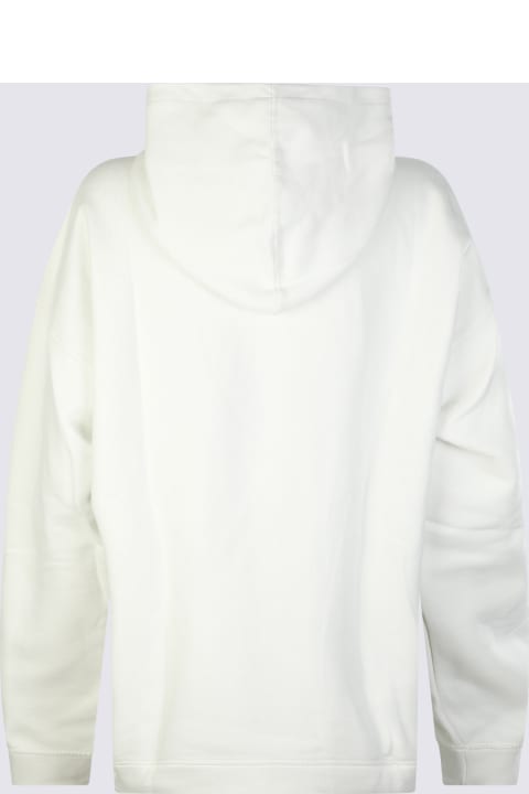 Fleeces & Tracksuits for Women Ganni White And Pink Cotton Sweatshirt