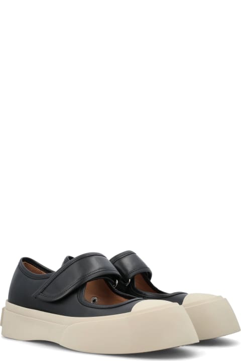 Marni Flat Shoes for Women Marni Black Leather Sandals