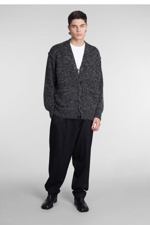 Cardigan In Black Wool