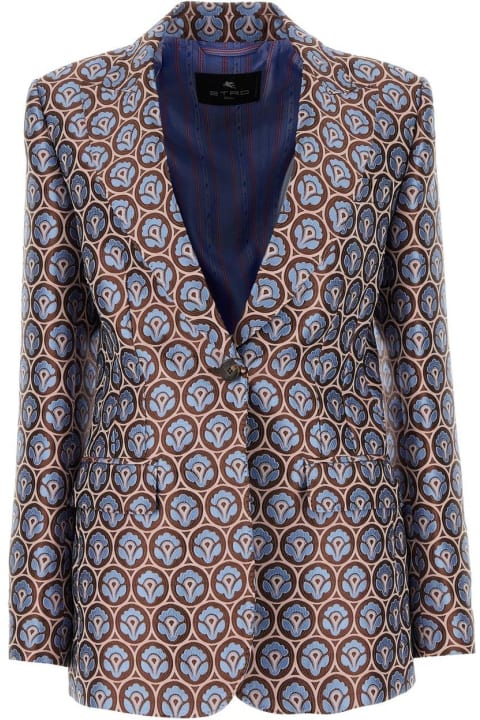 Etro Coats & Jackets for Women Etro Floral Jacquard Single-breasted Blazer