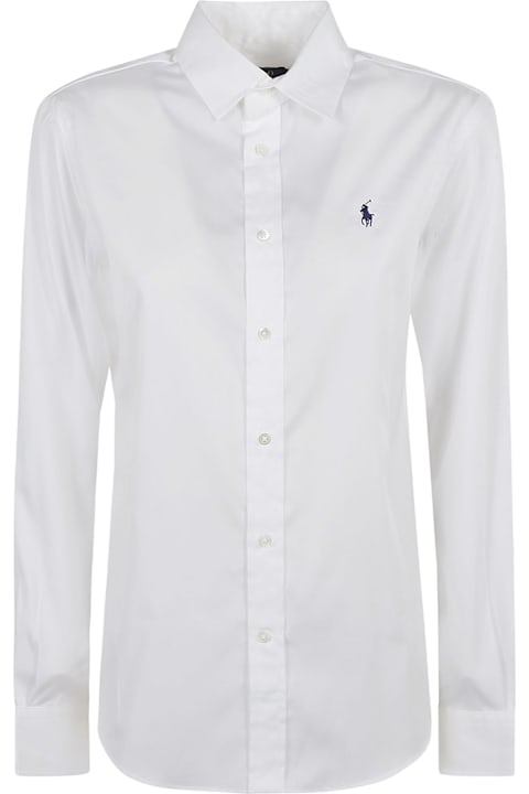 Fashion for Women Ralph Lauren Logo Embroidered Round Hem Shirt