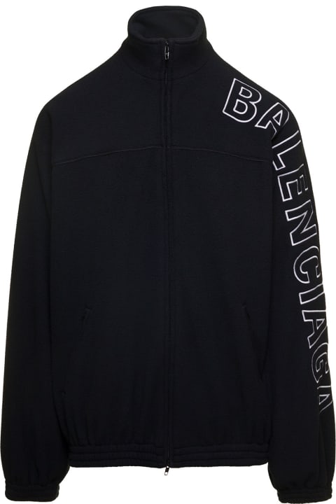 Balenciaga Coats & Jackets for Men Balenciaga Fleece Jacket With Logo