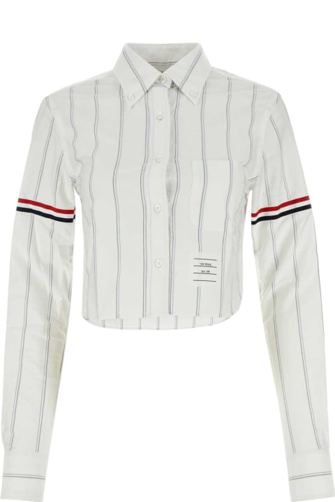 Thom Browne Topwear for Women Thom Browne Embroidered Oxford Shirt