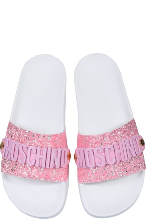 أدوات منزلية Moschino Lettering Logo Slide Sandals