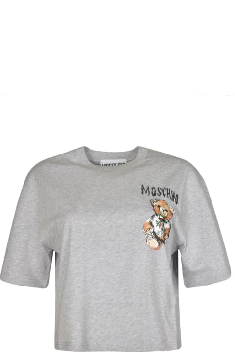 Moschino for Women Moschino Bear Logo Cropped T-shirt