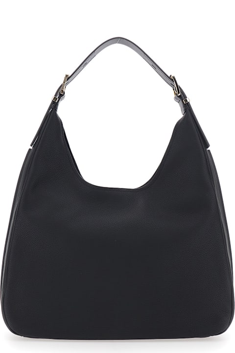 MICHAEL Michael Kors for Men MICHAEL Michael Kors 'nolita Large' Black Shoulder Bag With Logo Lettering On The Front In Leather Woman