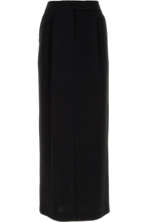 Homeware Max Mara Studio Black Triacetate Blend Lemma Skirt Max Mara Studio