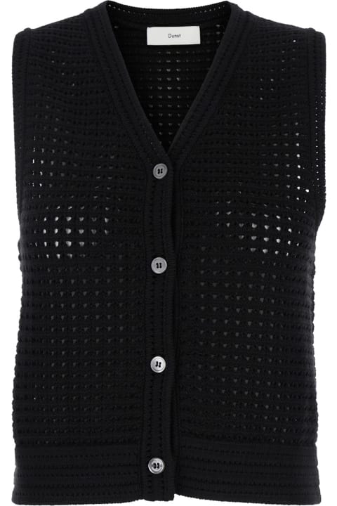 Dunst Coats & Jackets for Women Dunst Black Knit Vest With Buttons In Cotton Woman