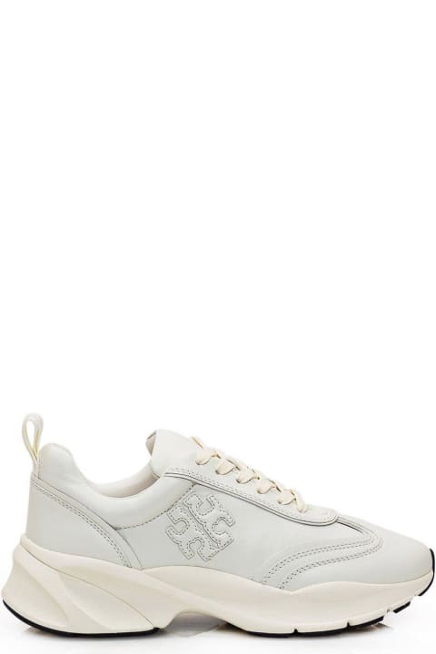 Tory Burch for Women Tory Burch Logo-embossed Lace-up Sneakers
